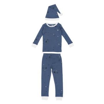 Pijama cu caciulita copii Holiday Silent Night Lovedbaby