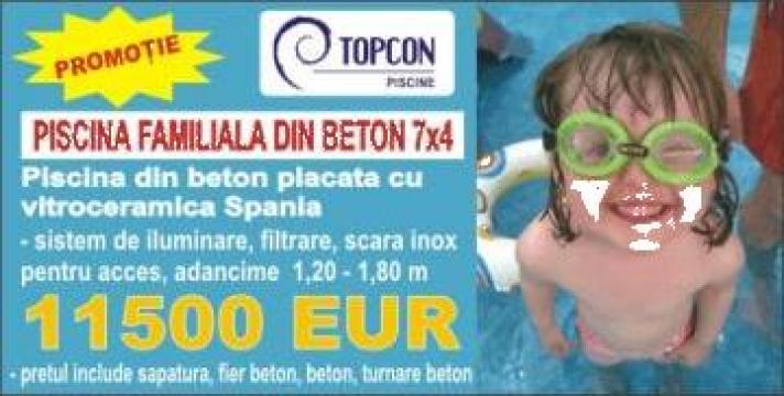 Piscina din beton 7 x 4 m