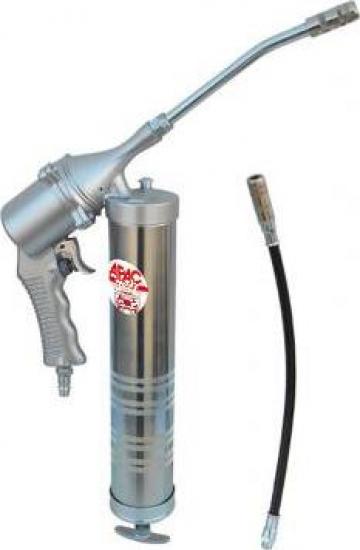 Pistol gresare pneumatic cu furtun si tub rigid