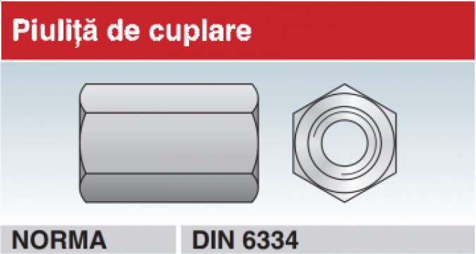 Piulita de cuplare - DIN 6334