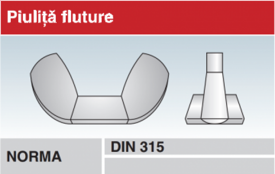 Piulita fluture - DIN 315