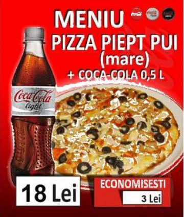 Pizza cu piept de pui