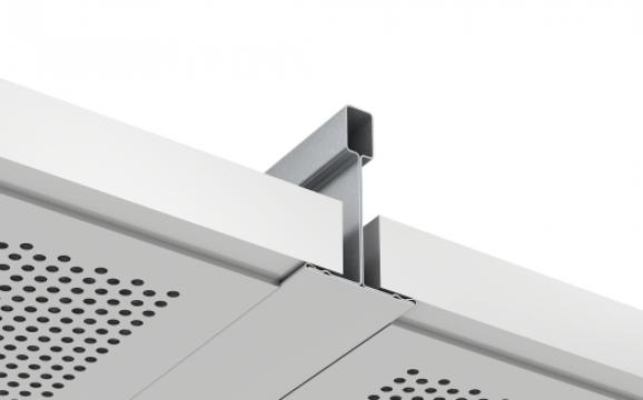 Placi metalice tavan Lay-in, perforatii 2.5mm, Ral9016