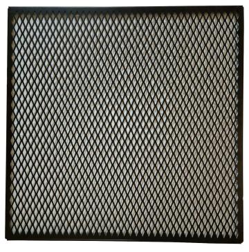 Placi metalice tavan, Lay-in, perforatii Elips, negru