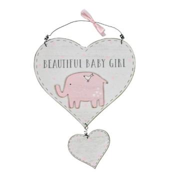 Placuta cu mesaj Beautiful Baby Girl Petit Cheri