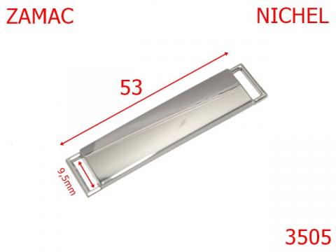 Placuta ornamentala 53 mm nichel 15A7 5H5 3505