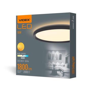Plafoniera LED rotunda VL-DL3R-184B - negru (4000K)