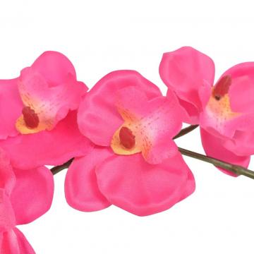 Planta artificiala orhidee cu ghiveci, 30 cm, rosu