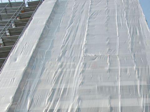 Plasa protectie schela, grad de umbrire 80%, 3m, alb