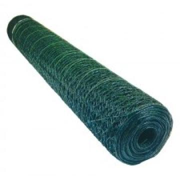 Plasa rabitz zn plastifiata 1"(25 mm)x1 mm / 1x10m