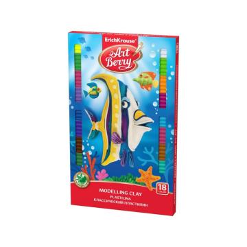 Plastilina ArtBerry cu Aloe Vera, 18 culori + cutit modelaj