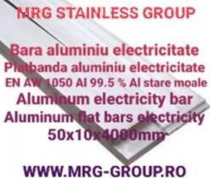 Platbanda aluminiu electricitate 50x10mm EN AW 1050 moale