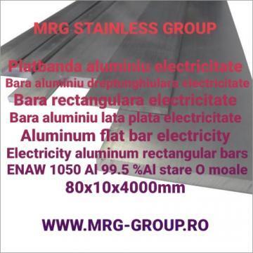 Platbanda aluminiu electricitate 80x10mm bara aluminiu lata