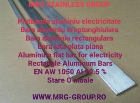 Platbanda aluminiu moale 20x10mm bara electricitate cupru