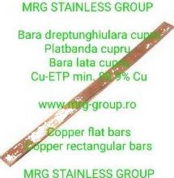 Platbanda cupru 20x10mm Cu-ETP 99.9% cu bara dreptunghiulara