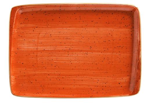 Platou dreptunghiular Bonna Terracota din portelan 23x16cm