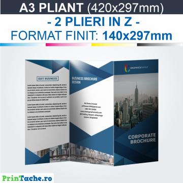 Pliant format A3 - 2 plieri in Z