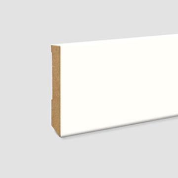 Plinta alba MDF Egger L201 8, dimensiune 2400 x 14 x 80 mm