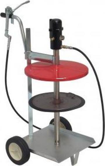 Pompa pneumatica de gresat cu carut ptr galeata de 18kg/20kg
