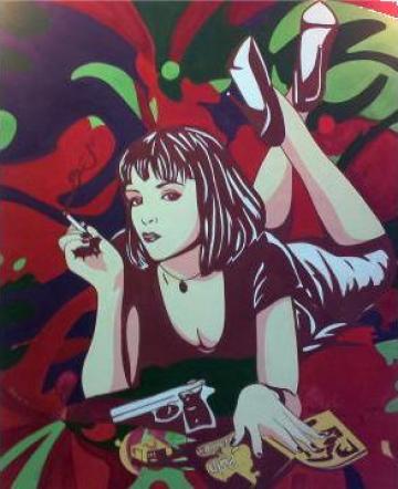 Portret Uma Thurman (Pulp Fiction)