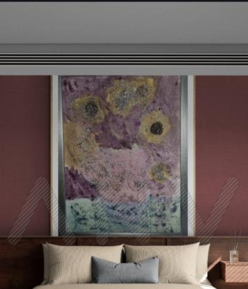 Poster Naive Flowers - A Klimt-Inspired Dance of Colors
