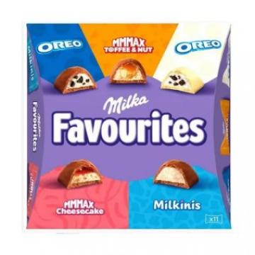 Praline ciocolata Milka Moments Mixt Lapte Alpin, 97g