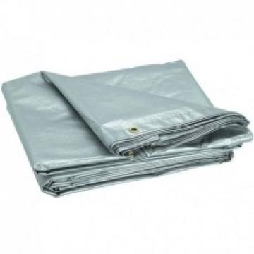 Prelata cu inele 150 g/mp, 4 x 6 m, argintiu