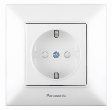 Priza Schuko 2P+E simpla cu obturator - protectie copil 16A