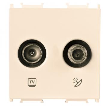 Priza TV/SAT 2M beige