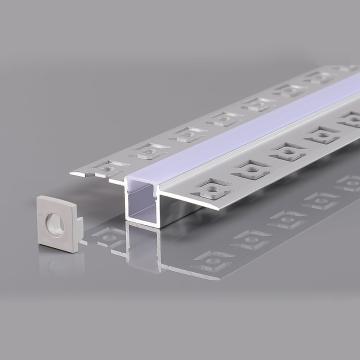 Profil de aluminiu pentru LED gri incorporat L=2m