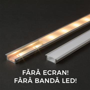 Profil din aluminiu pentru benzi LED 1000x23x8mm