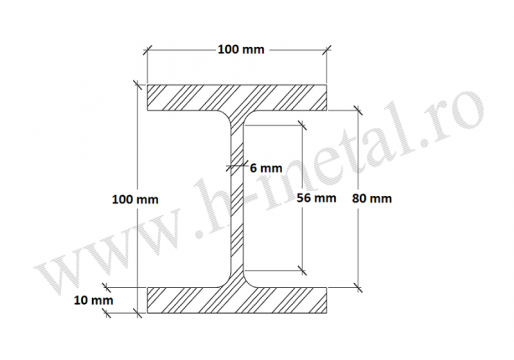 Profil zincat HEB 100 mm