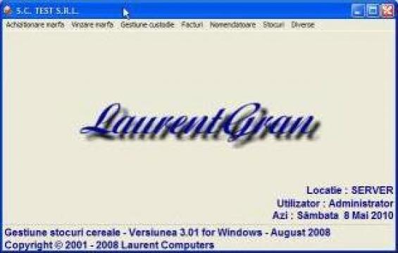 Program software gestiune cereale online LaurentGran