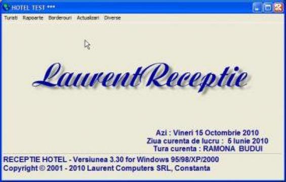 Program software receptie hotel Laurent