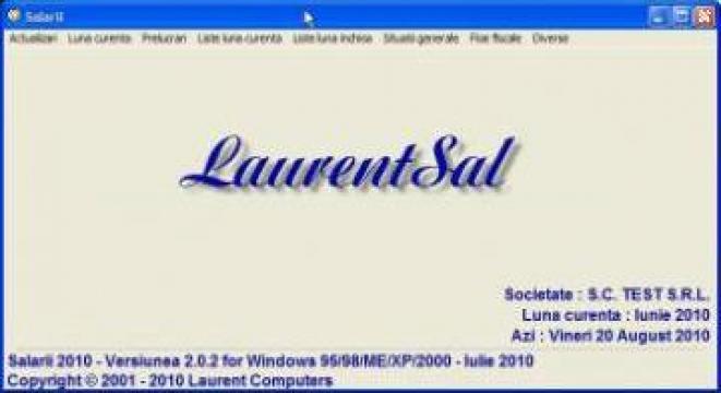 Program software salarii online LaurentSal