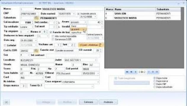 Program software salarii