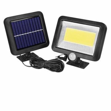 Proiector 10W 128 LED cu senzor de miscare si panou solar