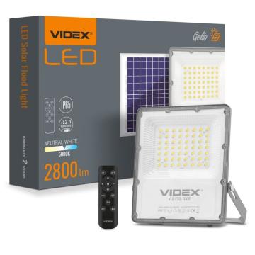 Proiector LED solar exterior VLE-FSO-1005 - Gri (5000K)