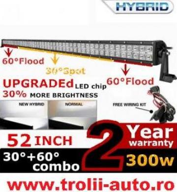 Proiector auto led bar 300W spot si flood 28500 lumeni