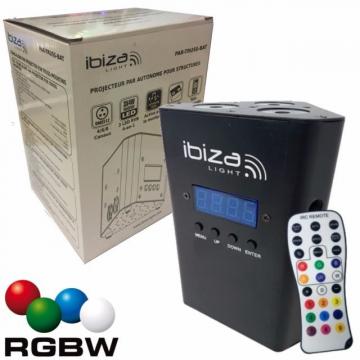 Proiector led portabil RGBW 4WX3, Ibiza Light Par-Truss-BAT