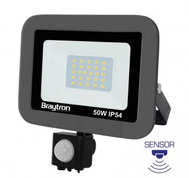 Proiector slim LED cu senzor 50W 4000LM 6500K Flood-SC