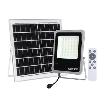 Proiector solar led 100W, panou fotovoltaic 15W acumulator