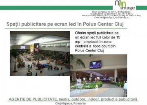 Promovare pe TV Screen in Polus Center Cluj