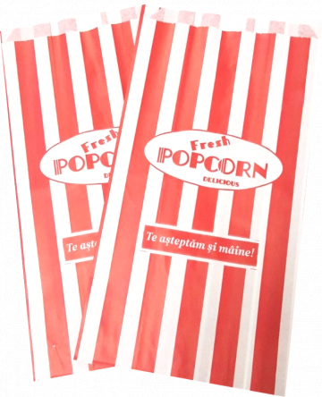 Punga popcorn 13 x 8 x 31, 200 bucati