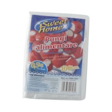 Pungi alimentare din folie LDPE 0.5 kg, set 100