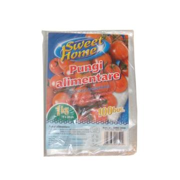 Pungi alimentare din folie LDPE 1 kg, set 100 buc