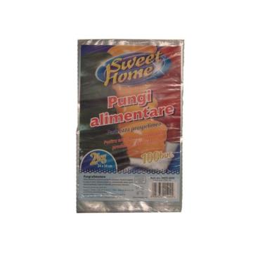 Pungi alimentare din folie LDPE 2 kg, set 100 buc