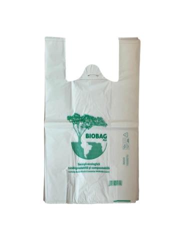 Pungi biodegradabile biobag 32 x 58 +2X9 cm, 22