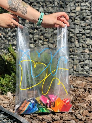 Pungi plastic Plastic bag Freedom line 28*48 cm