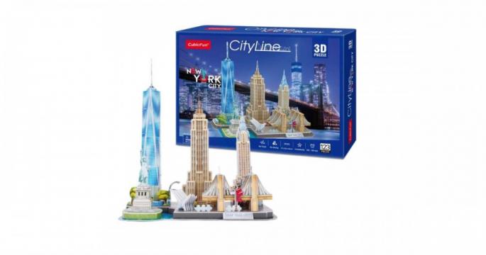 Puzzle 3D CubicFun - City Line New York 123buc